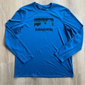 Patagonia Blue Capilene Daily Long-Sleeve Tee